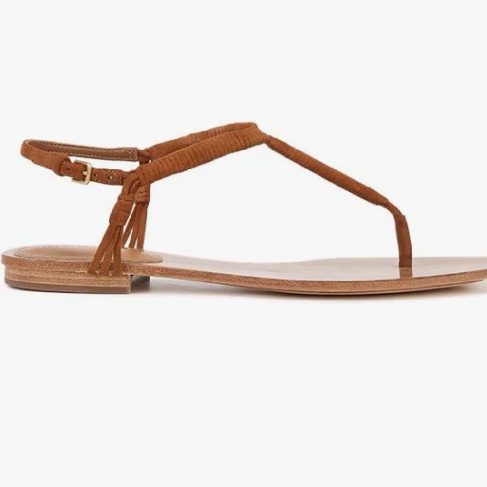 Veronica Beard Amelia Sandals – Caramel Suede Size 8M - Picture 7 of 8